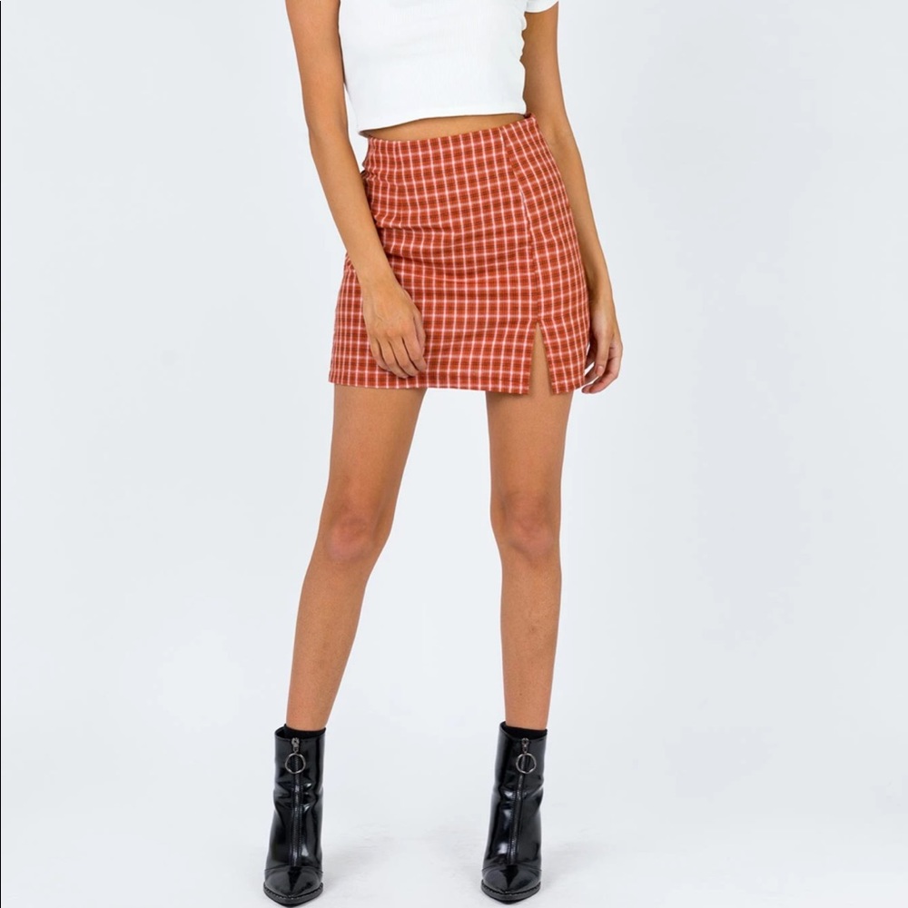 Princess Polly red mini skirt